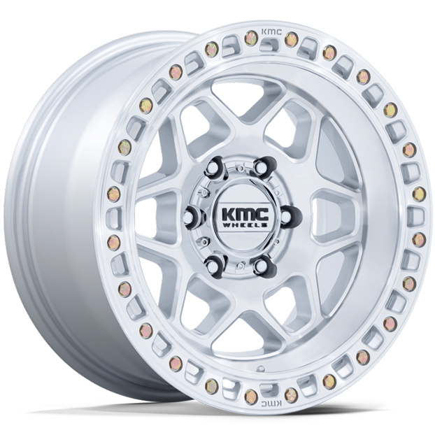 KMC KM553 Torx Silver Machined alloy wheel