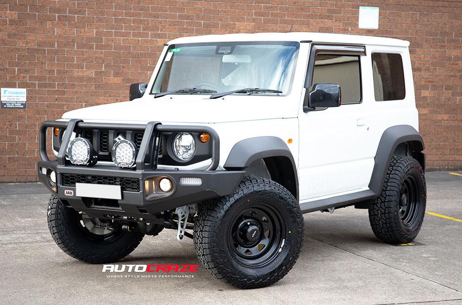 Suzuki Jimny build fitted with King wheels and off-road setup