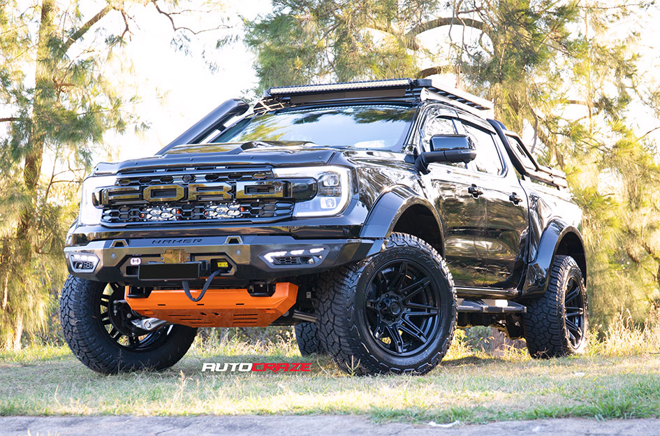 Custom Ford Ranger Raptor Next Gen with Fuel Brawl wheels and touring accessories