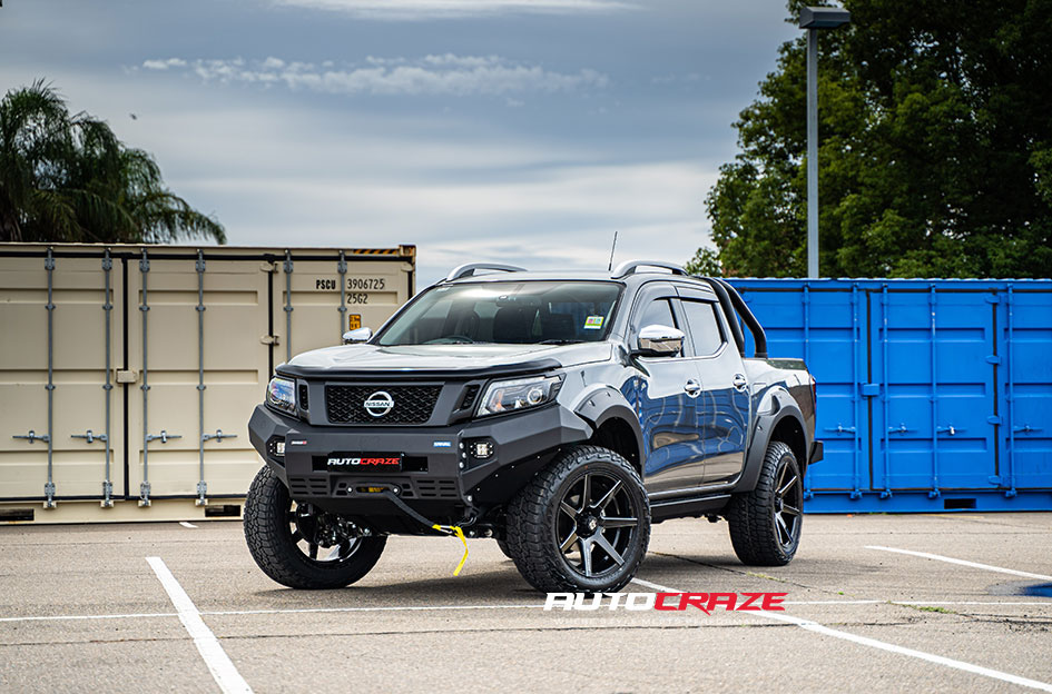 Grey-Nissan-Navara-Diesel-Avalanche-Gloss-black-Milled-wheels-angle-side-shot-gallery-April-2020
