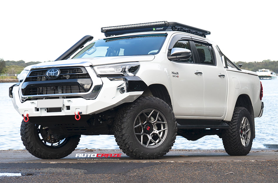 Toyota Hilux with Nomad Sabbath wheels front gallery view