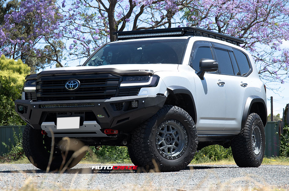 Toyota Landcruiser 300 Series with Black Rhino wheels front gallery view