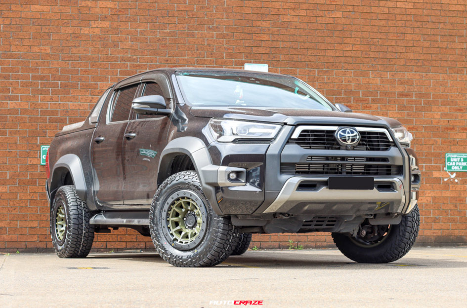 TOYOTA HILUX ROGUE BLACK RHINO TUSK OLIVE DRAB GREEN