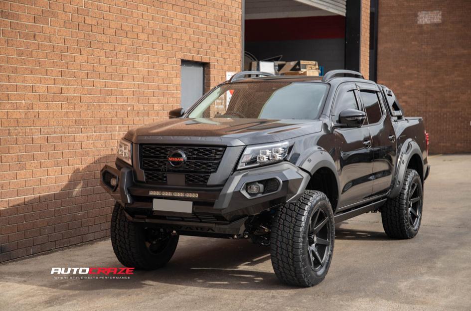 NISSAN NAVARA AVALANCHE MATTE BLACK FRONT MILLED