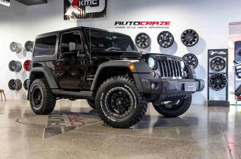 JEEP WRANGLER ANZA MATTE BLACK WITH ANTHRACITE RING