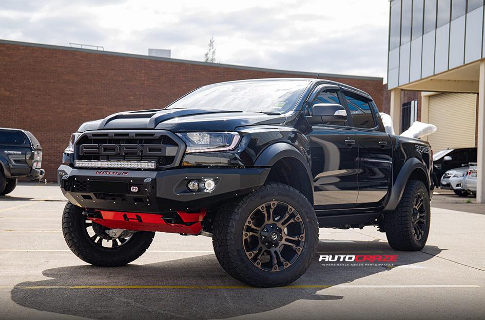 FORD RANGER RAPTOR VAPOR BLACK MACHINED WITH DARK TINT