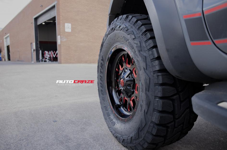 FORD RANGER RAPTOR STROKE GLOSS BLACK CANDY RED