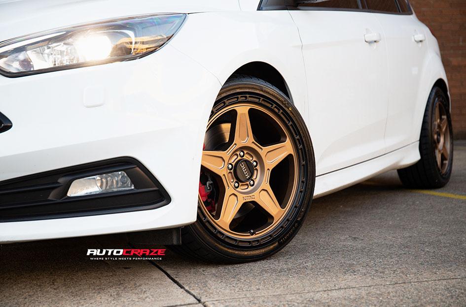 FORD FOCUS 5 STUD ALPINE BRONZE W BLACK LIP WHEELS