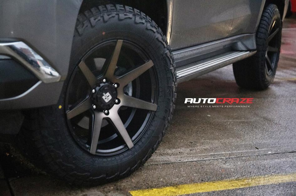 MITSUBISHI PAJERO AVALANCHE MACHINED FACE MATTE BLACK DARK TINT