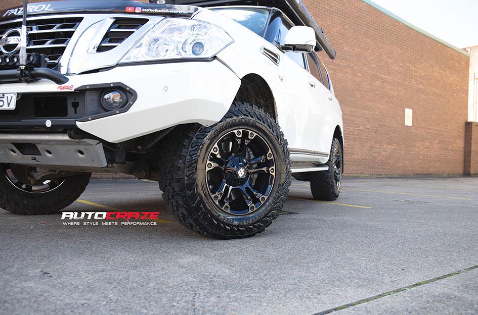 NISSAN PATROL BROOKLYN BLACK MACHINED WITH DARK TINT