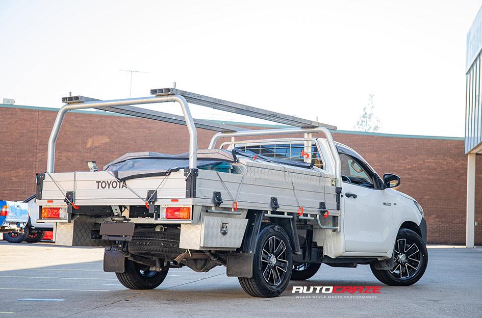 TOYOTA HILUX 2WD (2005 ONWARDS) ROK SATIN BLACK PIPED