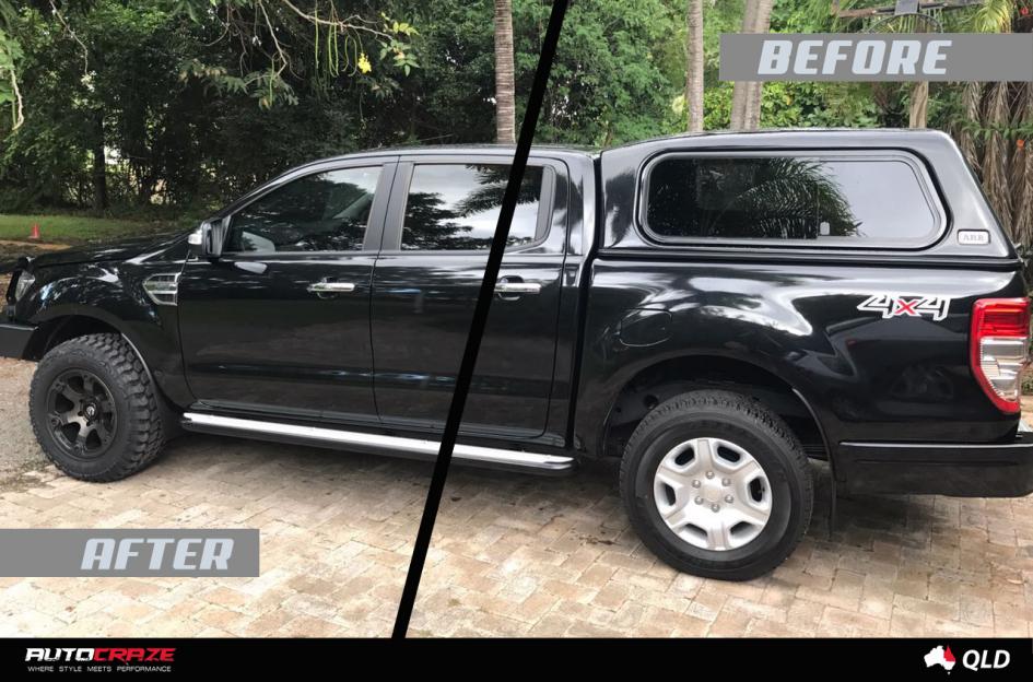 FORD RANGER BEAST BLACK MACHINED WITH DARK TINT