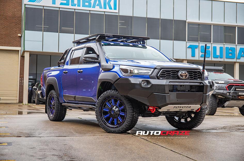 TOYOTA HILUX N80 RUGGED X HARDLINE GLOSS BLACK BLUE TINTED CLEAR