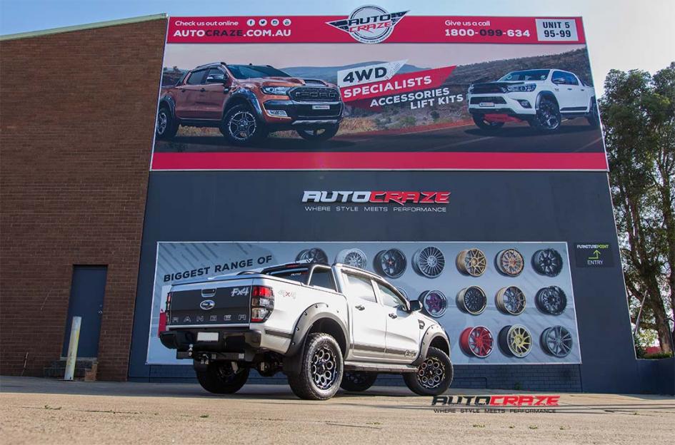 FORD RANGER GD08 MATTE BLACK MILLED ACCENTS