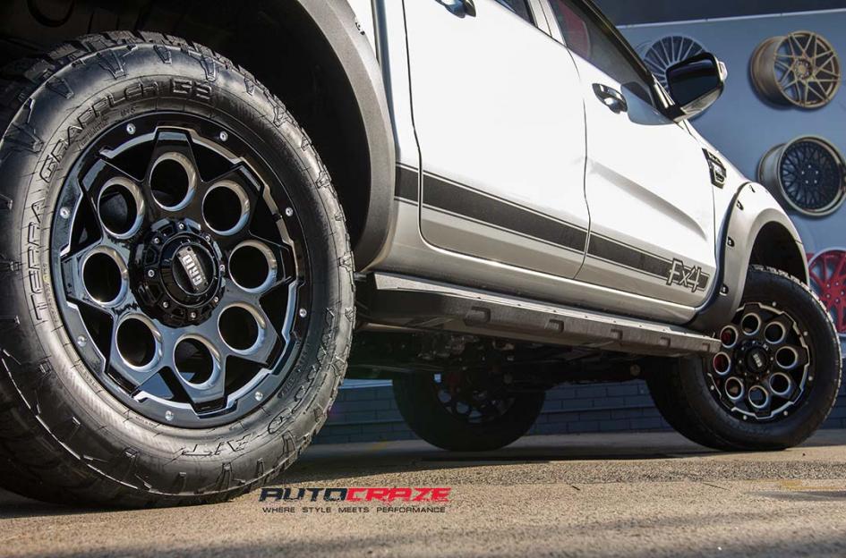 FORD RANGER GD08 MATTE BLACK MILLED ACCENTS