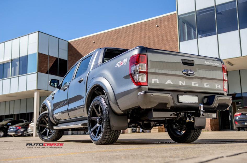 FORD RANGER AVALANCHE MATTE BLACK MILLED FONT