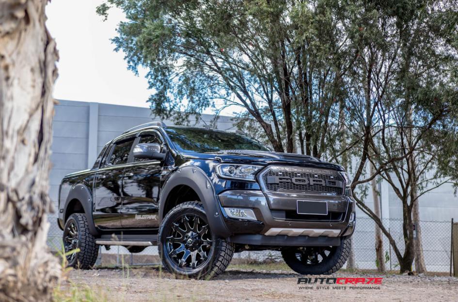 FORD RANGER BATTLE AXE GLOSS BLACK MILLED ACCENTS
