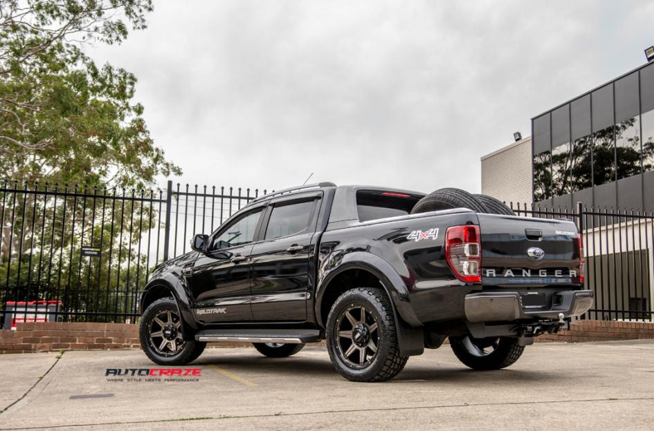 FORD RANGER GD06 MATTE BLACK MACHINED FACE WITH DARK MATTE TINT