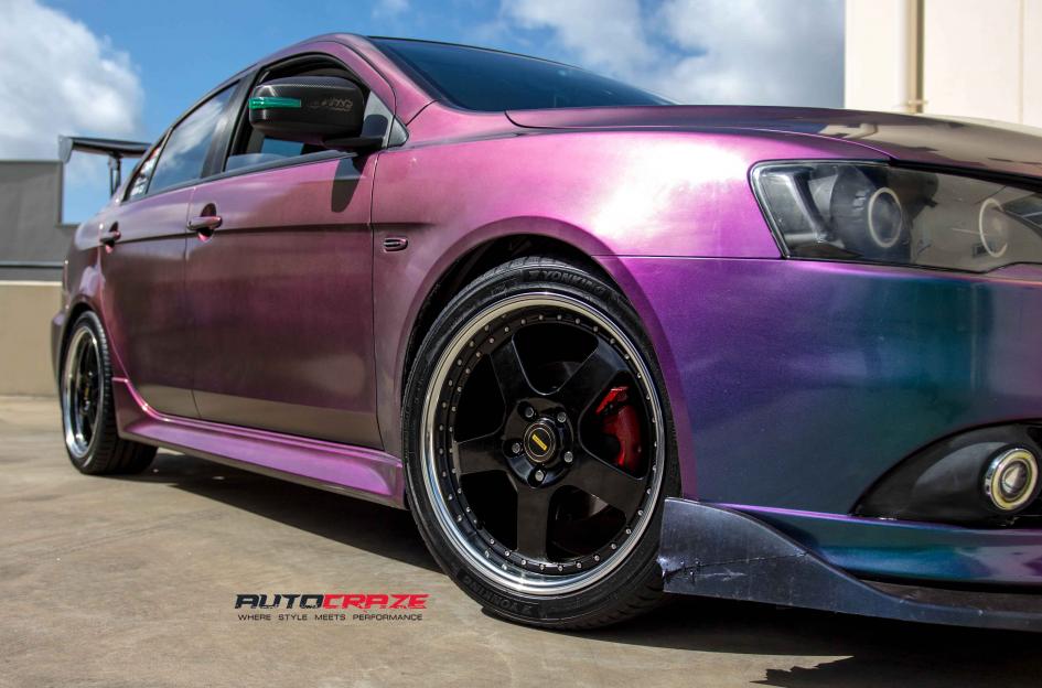 MITSUBISHI LANCER FR 1 BLACK MACHINED LIP