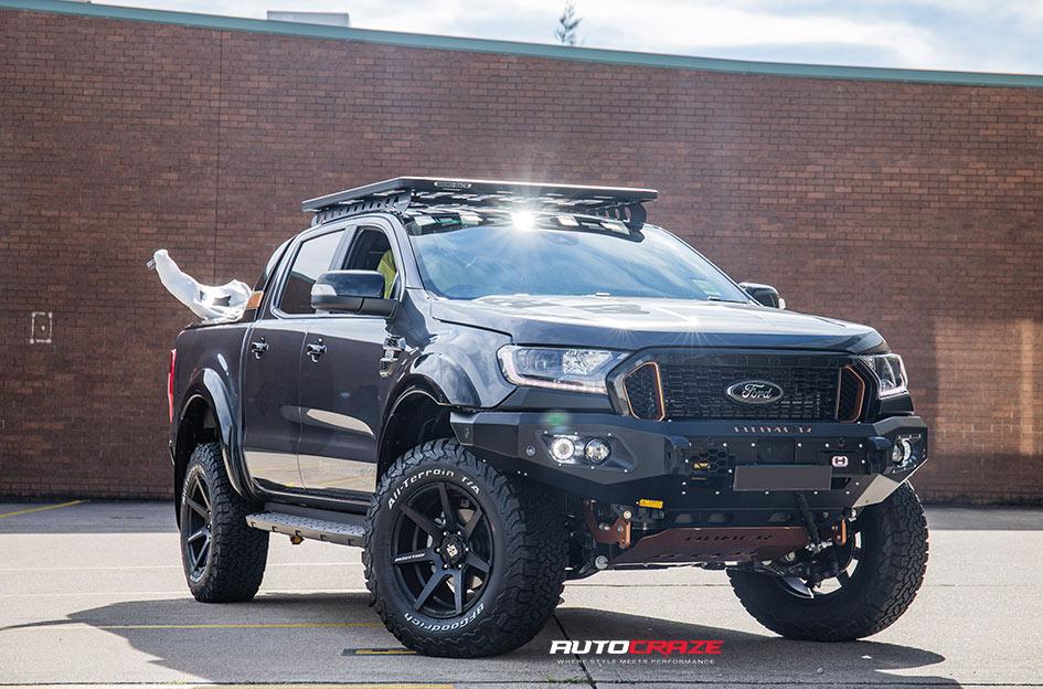 FORD RANGER AVALANCHE MATTE BLACK FRONT MILLED