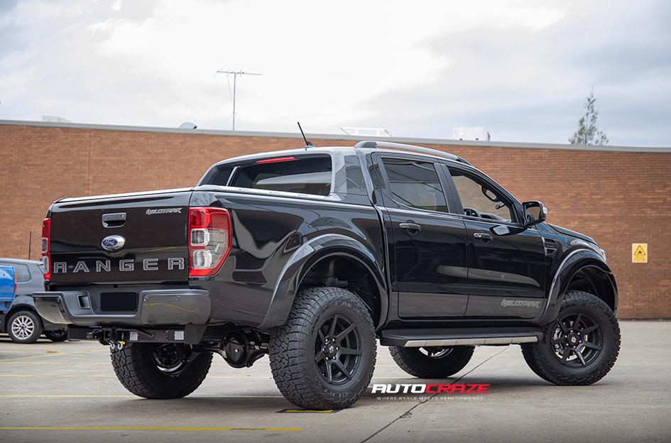 FORD RANGER AVALANCHE MATTE BLACK FRONT MILLED