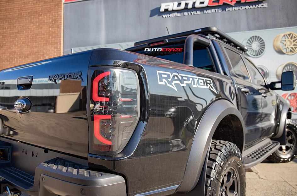 FORD RANGER RAPTOR BEAST BLACK MACHINED WITH DARK TINT