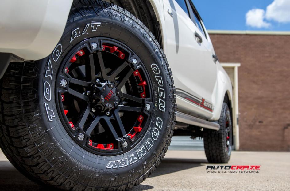 ISUZU DMAX T01 SATIN BLACK WITH RED INSERTS
