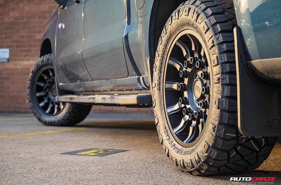 CHEVROLET SILVERADO MISSION MATTE BLACK MACHINED TINTED SPOKES