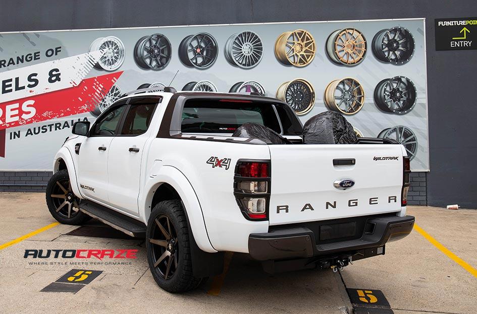 FORD RANGER AVALANCHE MACHINED FACE MATTE BLACK DARK TINT