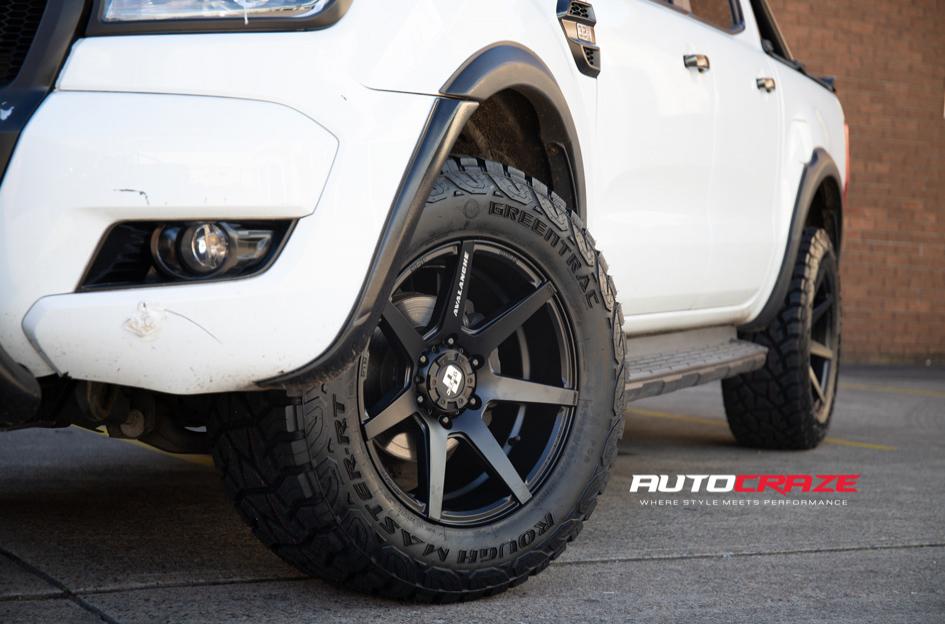FORD RANGER AVALANCHE MATTE BLACK FRONT MILLED