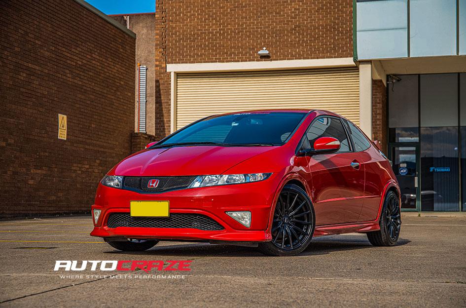 HONDA CIVIC 5 STUD DAYTONA MATTE BLACK