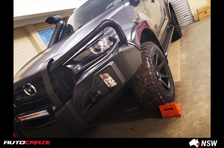 MAZDA BT 50 AVALANCHE MATTE BLACK FRONT MILLED