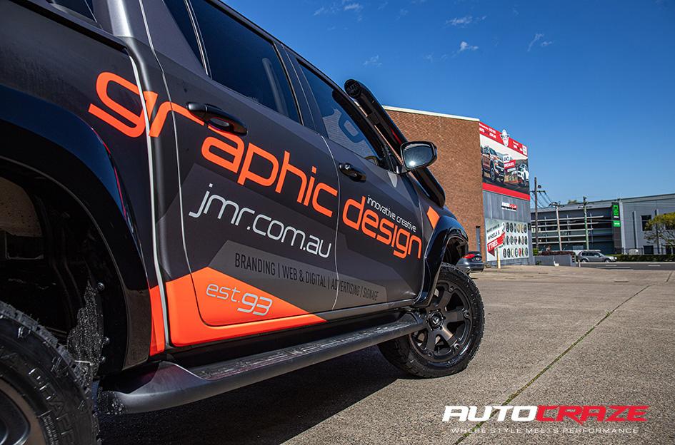 TOYOTA HILUX 4WD BEAST BLACK MACHINED WITH DARK TINT