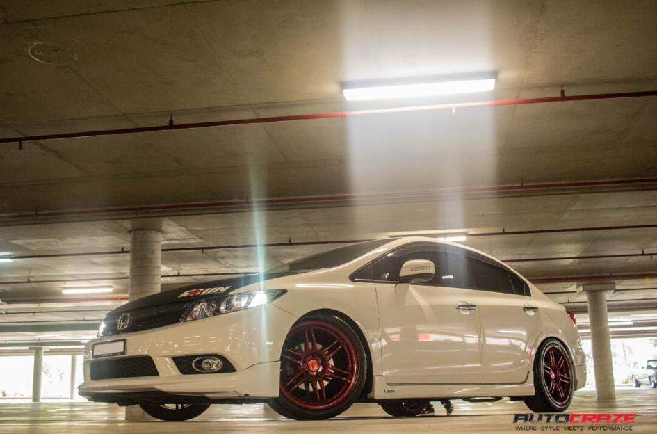 HONDA CIVIC 5 STUD SF01 SATIN BLACK