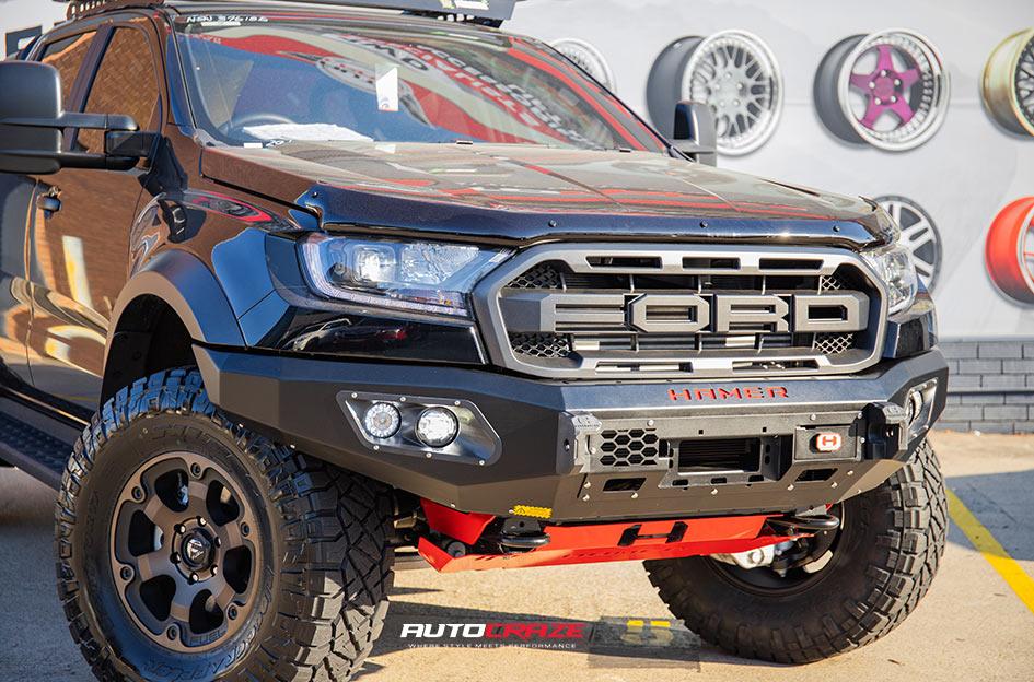 FORD RANGER RAPTOR BEAST BLACK MACHINED WITH DARK TINT