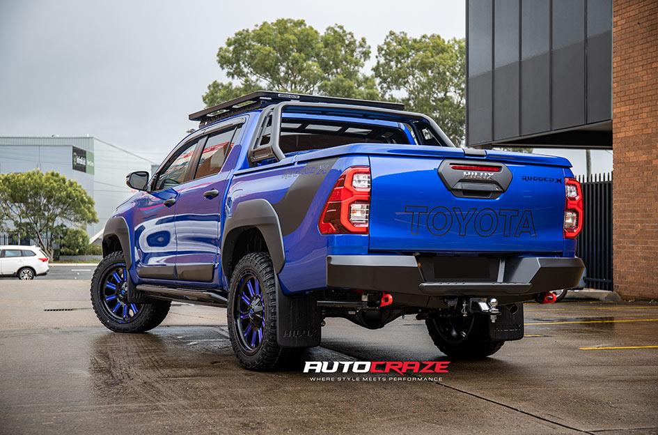 TOYOTA HILUX N80 RUGGED X HARDLINE GLOSS BLACK BLUE TINTED CLEAR