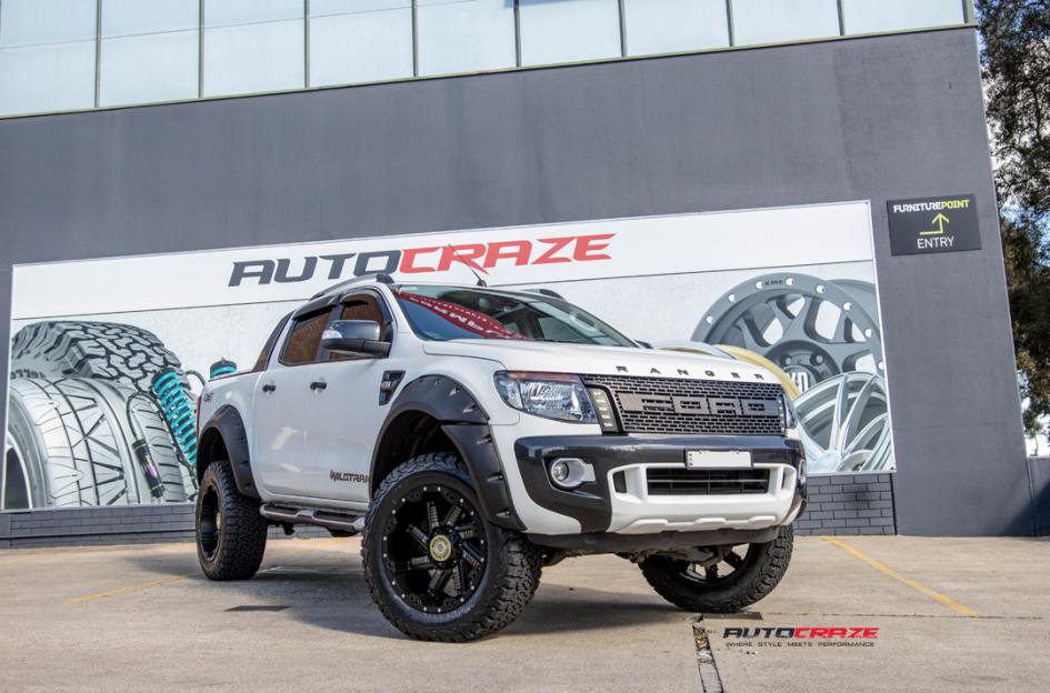FORD RANGER MO979 SATIN BLACK WITH GUN METAL INSERTS