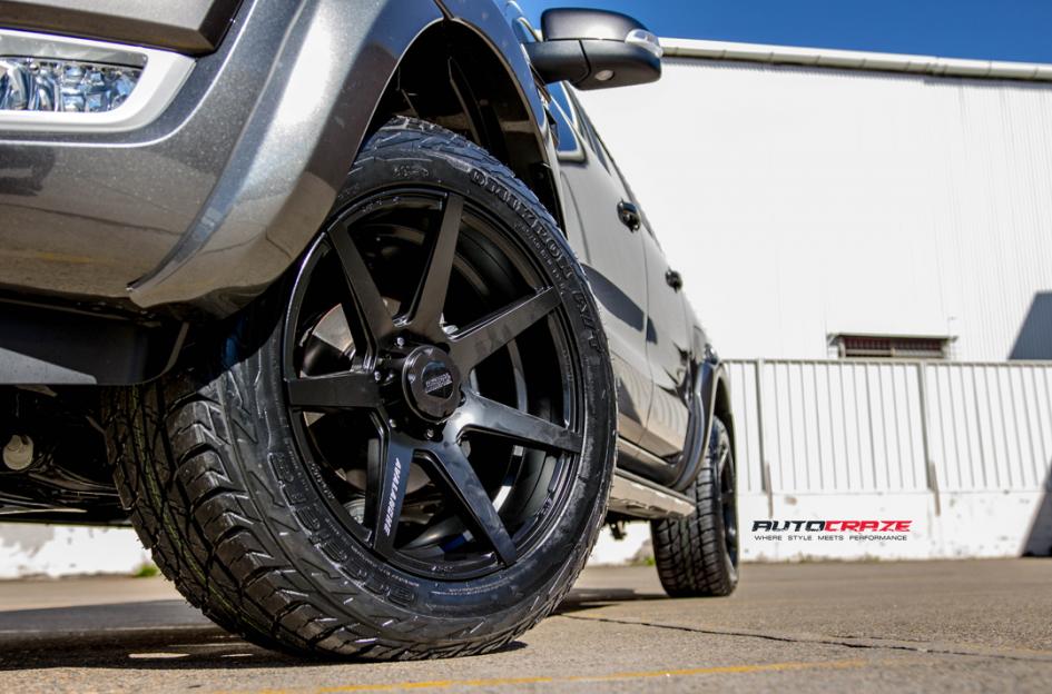 FORD RANGER AVALANCHE MATTE BLACK MILLED FONT