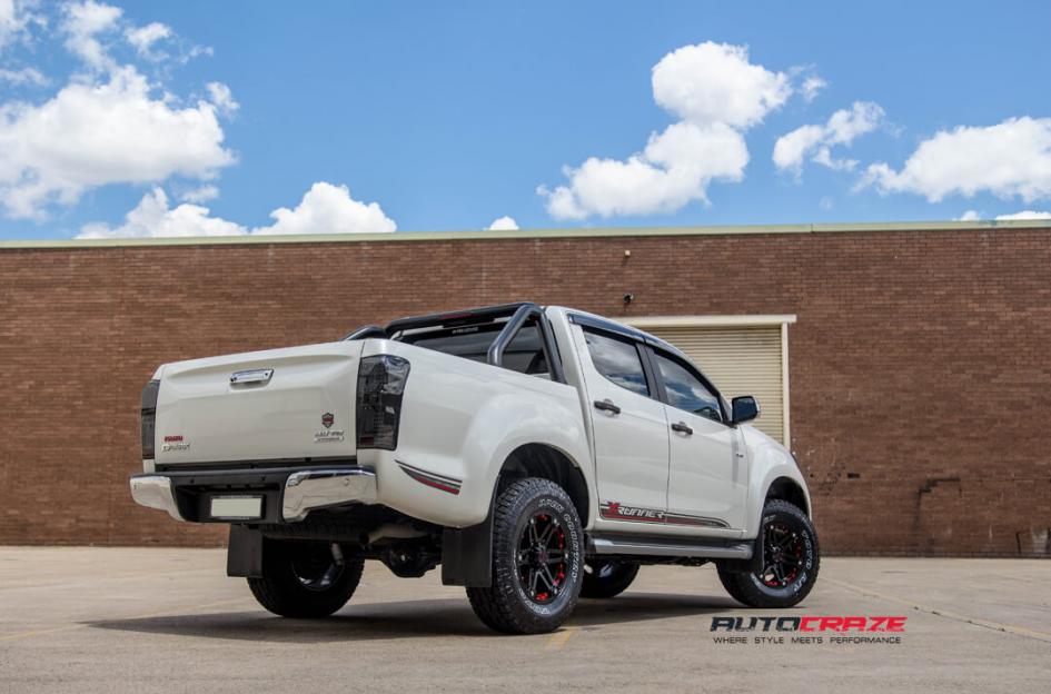 ISUZU DMAX T01 SATIN BLACK WITH RED INSERTS