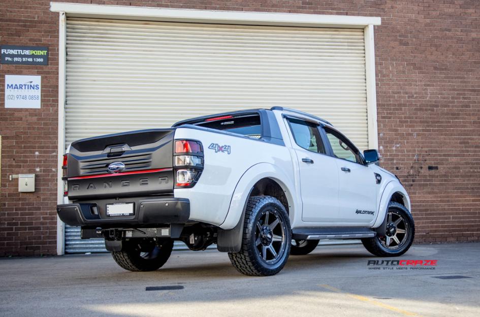 FORD RANGER GD06 MATTE BLACK MACHINED FACE WITH DARK MATTE TINT 3
