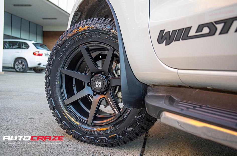 FORD RANGER AVALANCHE MATTE BLACK FRONT MILLED