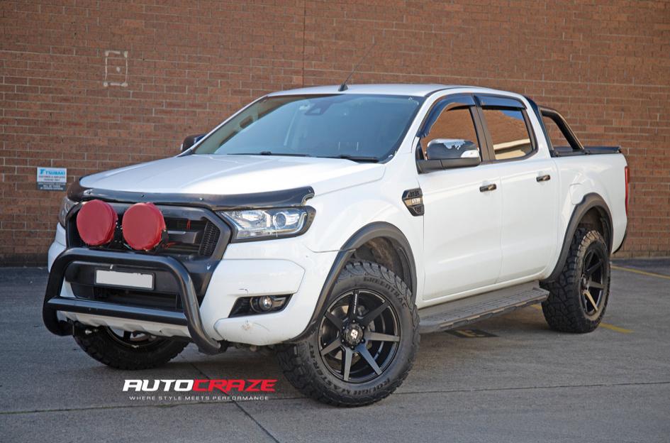 FORD RANGER AVALANCHE MATTE BLACK FRONT MILLED