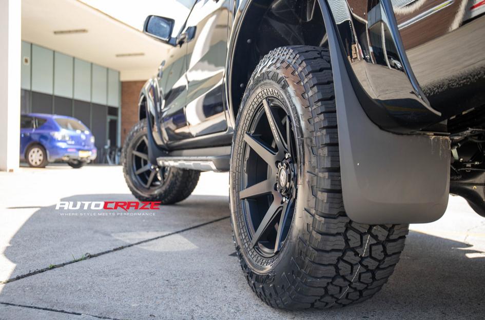 FORD RANGER AVALANCHE MATTE BLACK FRONT MILLED