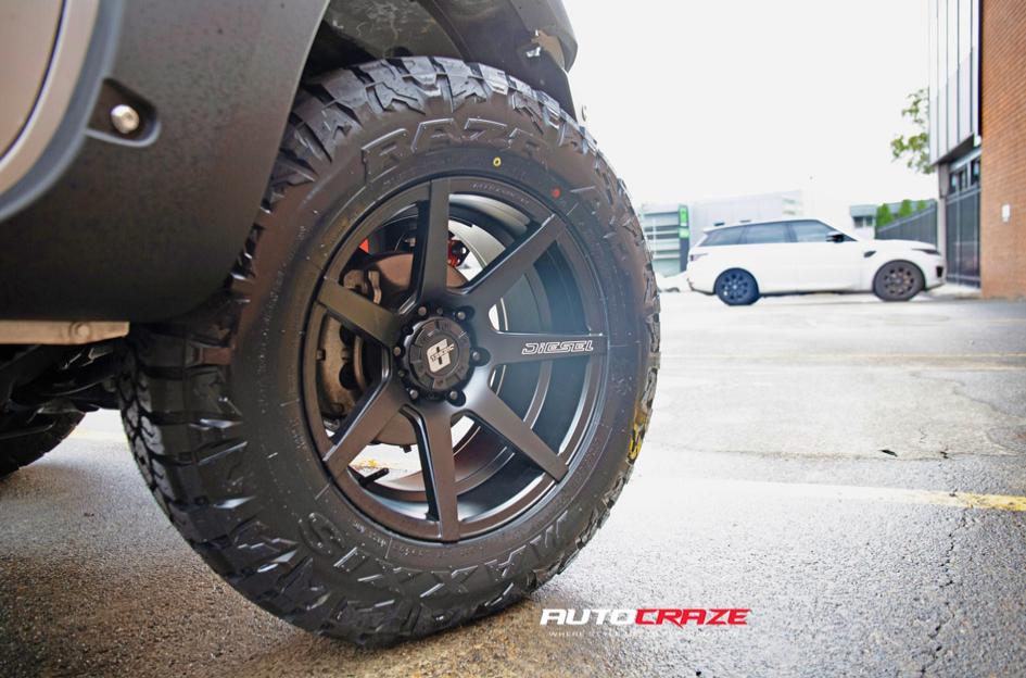 FORD RANGER AVALANCHE MATTE BLACK FRONT MILLED