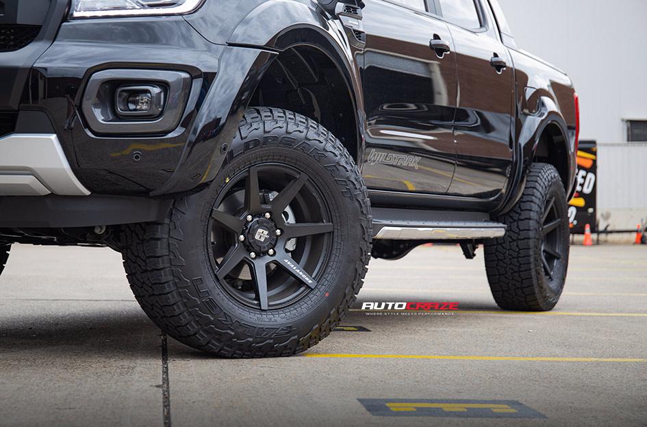 FORD RANGER AVALANCHE MATTE BLACK FRONT MILLED