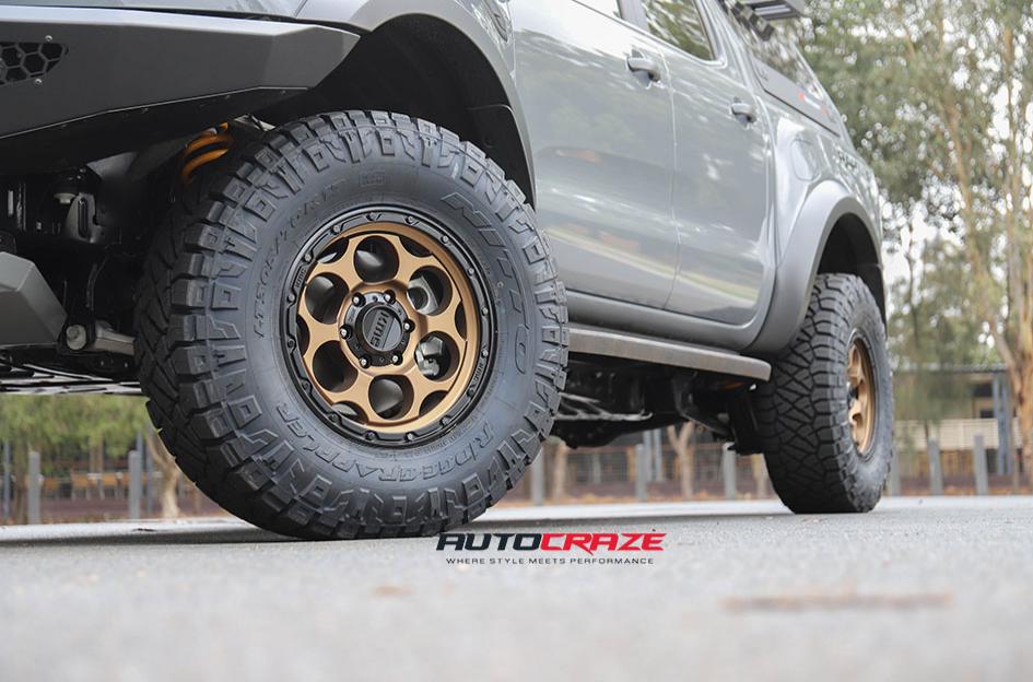 FORD RANGER RAPTOR DIRTY HARRY MATTE BRONZE BLACK LIP 