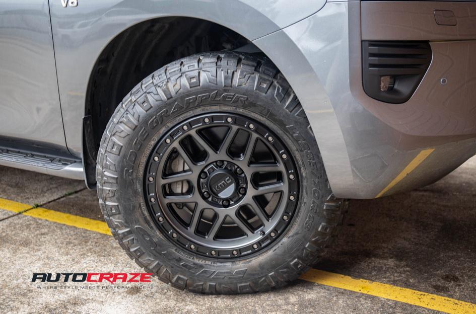 NISSAN PATROL MESA KM544 SATIN BLACK GREY TINT