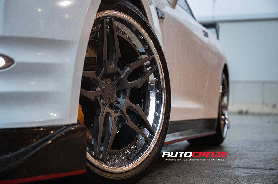 NISSAN GTR R35 FORGED ATTACK 5 MATTE CANDY BLACK POLISHED LIP 
