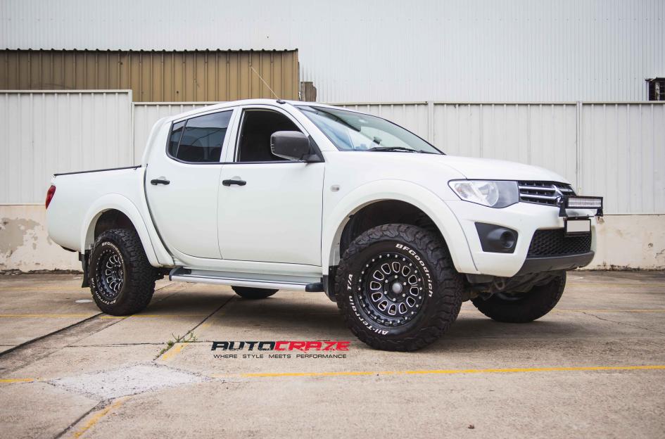 MITSUBISHI TRITON MAX MONSTER MATTE BLACK WITH CHAMFER