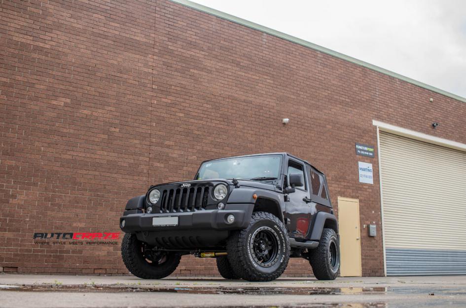 JEEP WRANGLER ANZA MATTE BLACK WITH ANTHRACITE RING